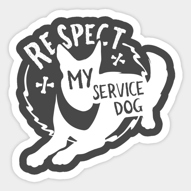 Respect My Service Dog Sticker by VCE_Treats